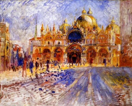 The Piazza San Marco, Venice - 1881 - Pierre-Auguste Renoir painting on canvas